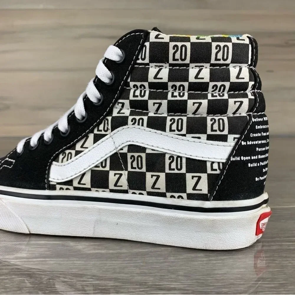 Black/White Z 20 Vans Oldskool Hi top canvas skate shoes size 4 boys